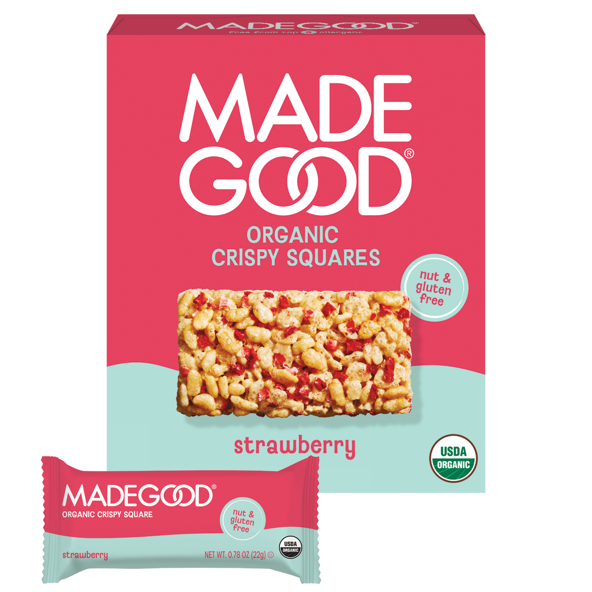 Strawberry Crispy Squares