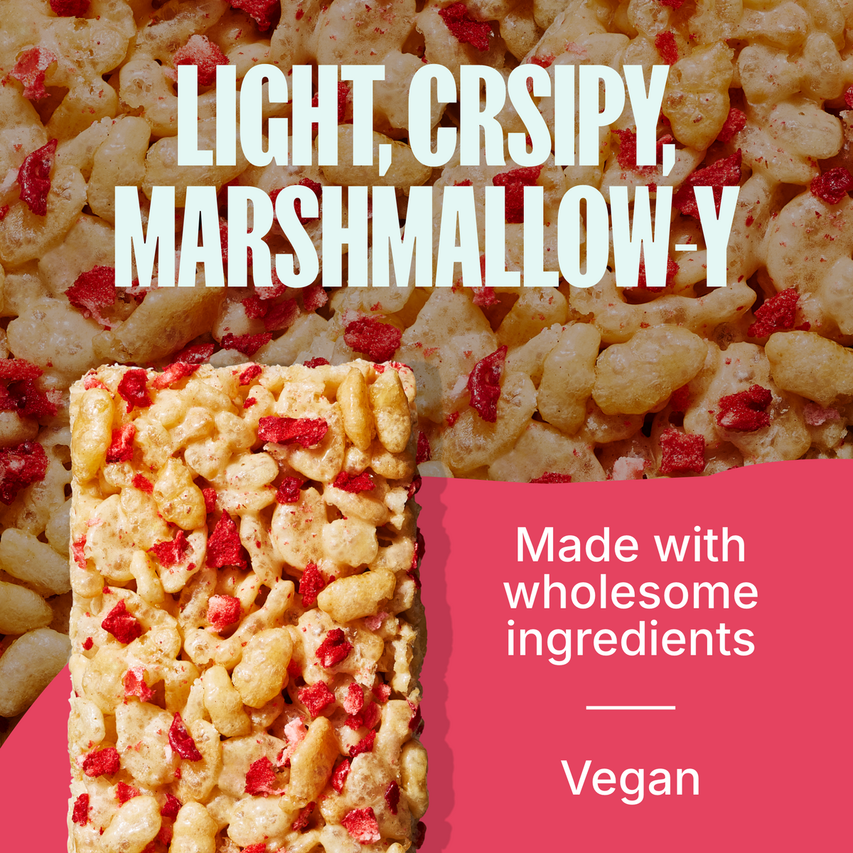 Strawberry Crispy Squares
