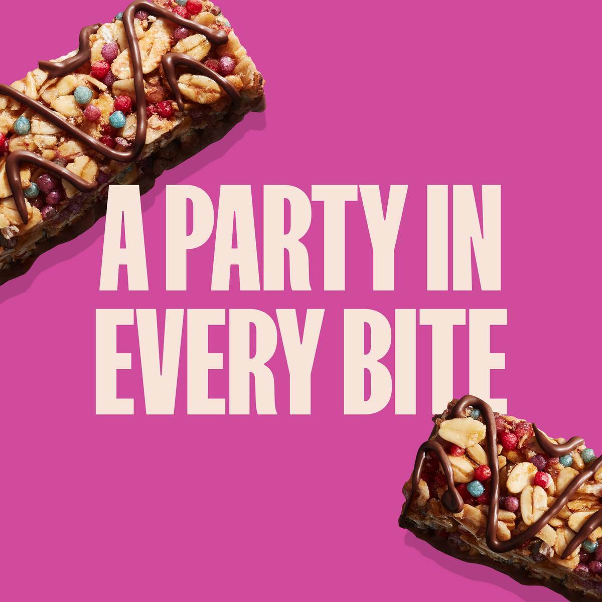 Birthday Cake Drizzled Granola Bars