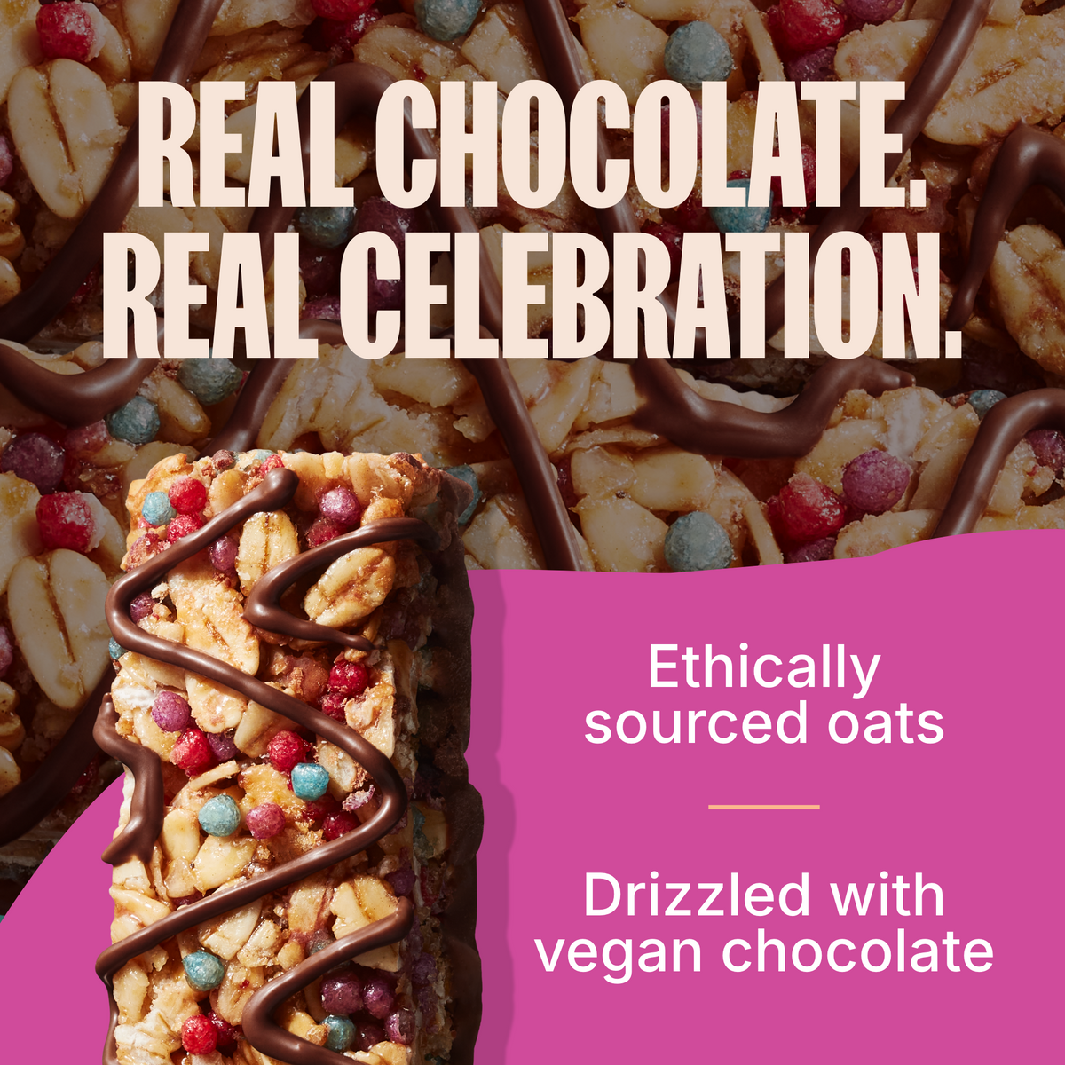 Birthday Cake Drizzled Granola Bars