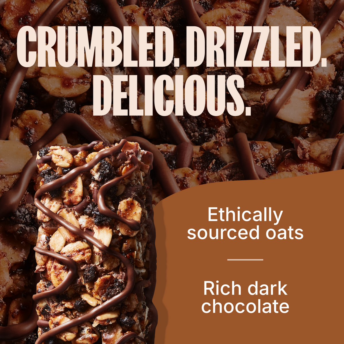 Cookie Crumble Drizzled Granola Bars
