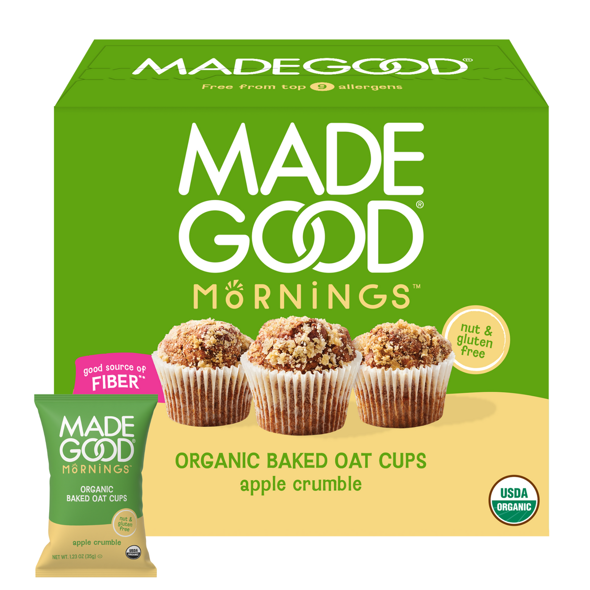 Apple Crumble Organic Baked Oat Cups