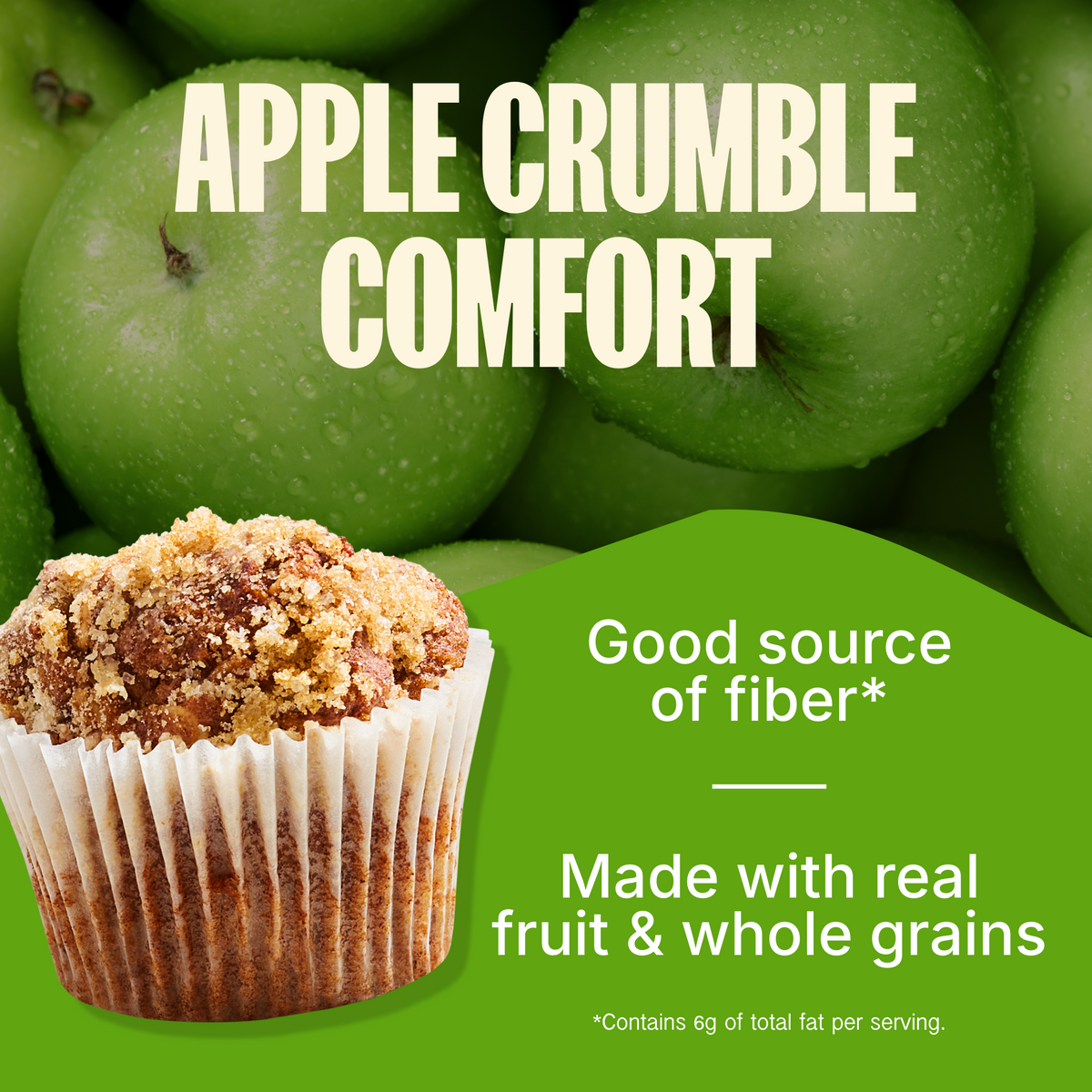 Apple Crumble Organic Baked Oat Cups