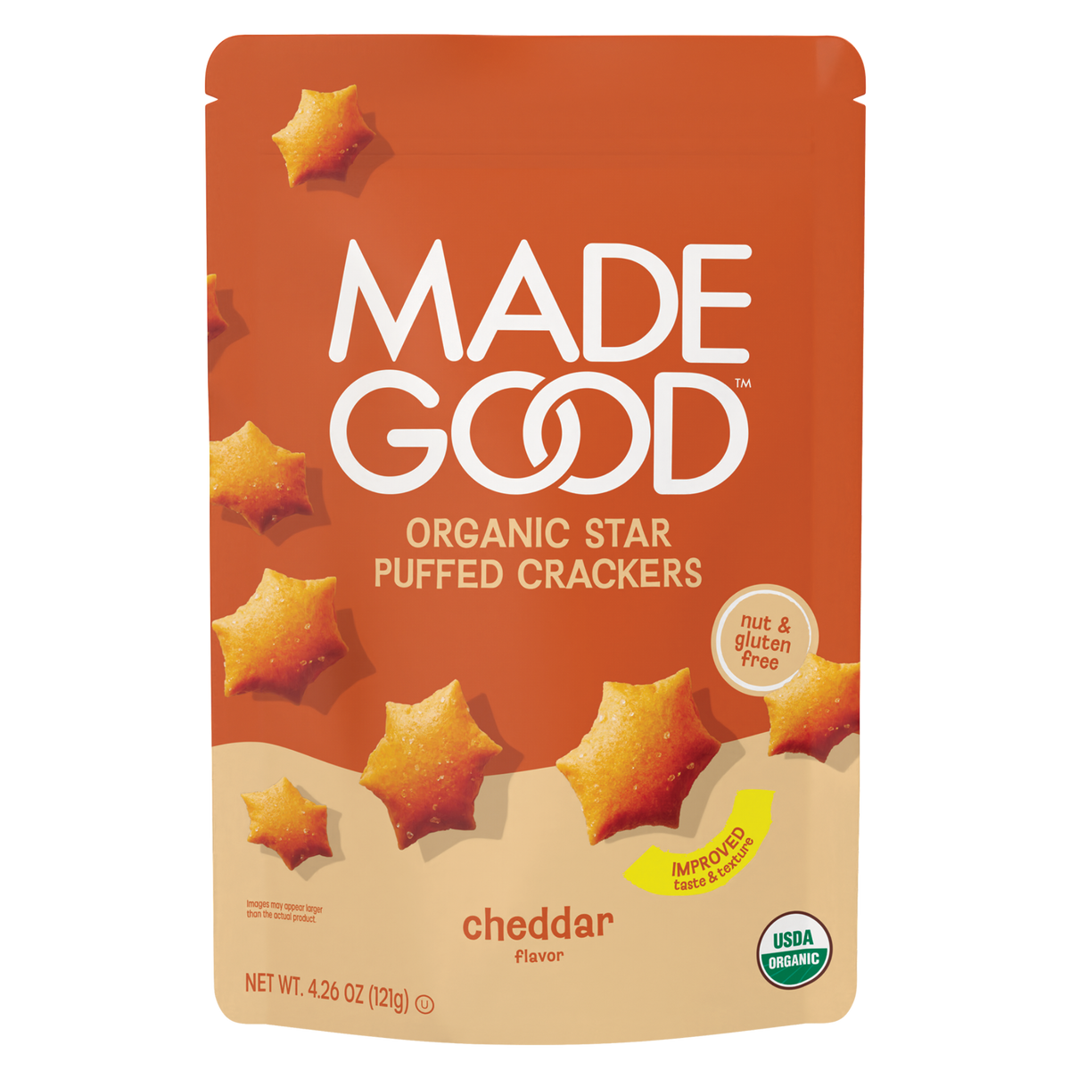 Cheddar Star Puffed Crackers