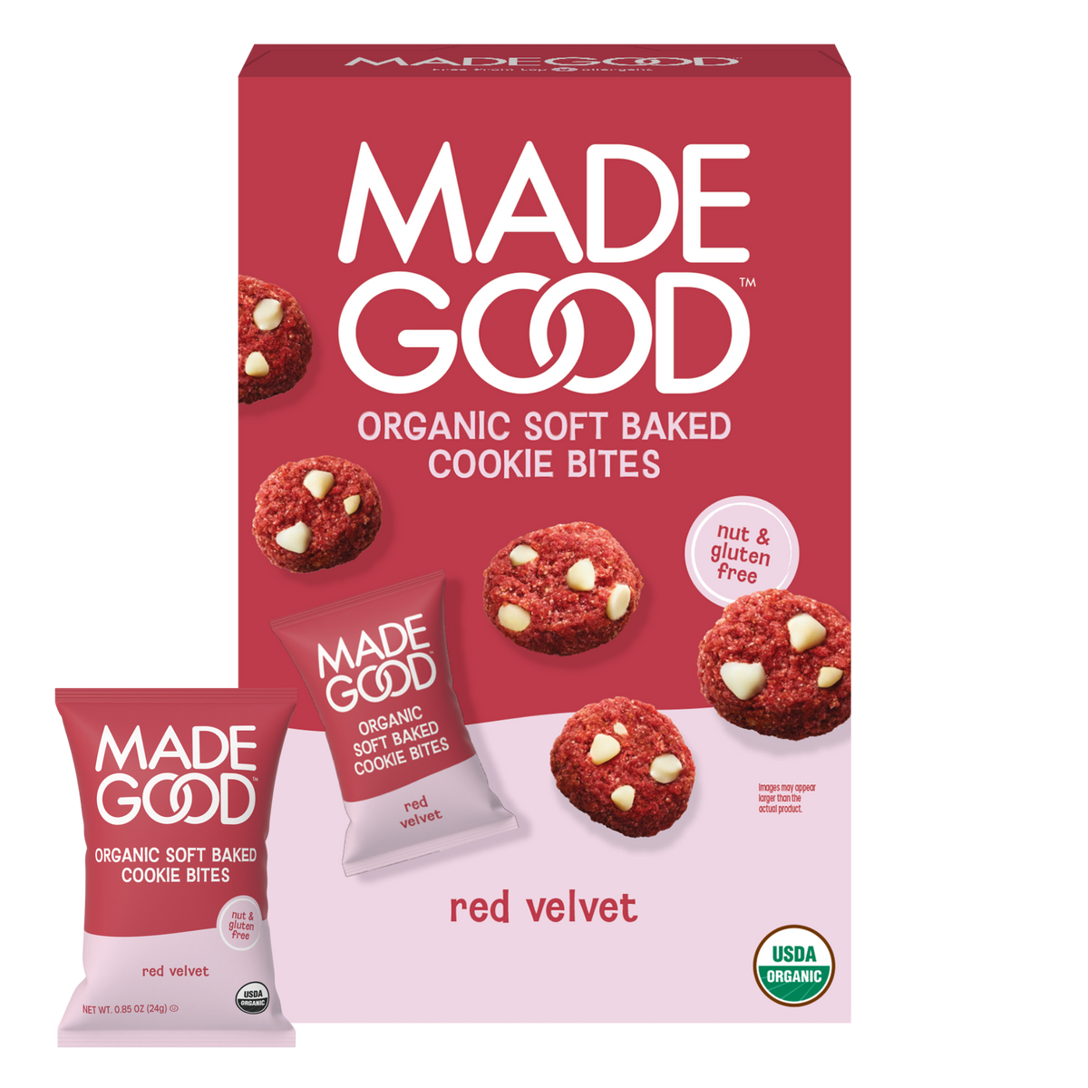 Red Velvet Soft Baked Mini Cookies