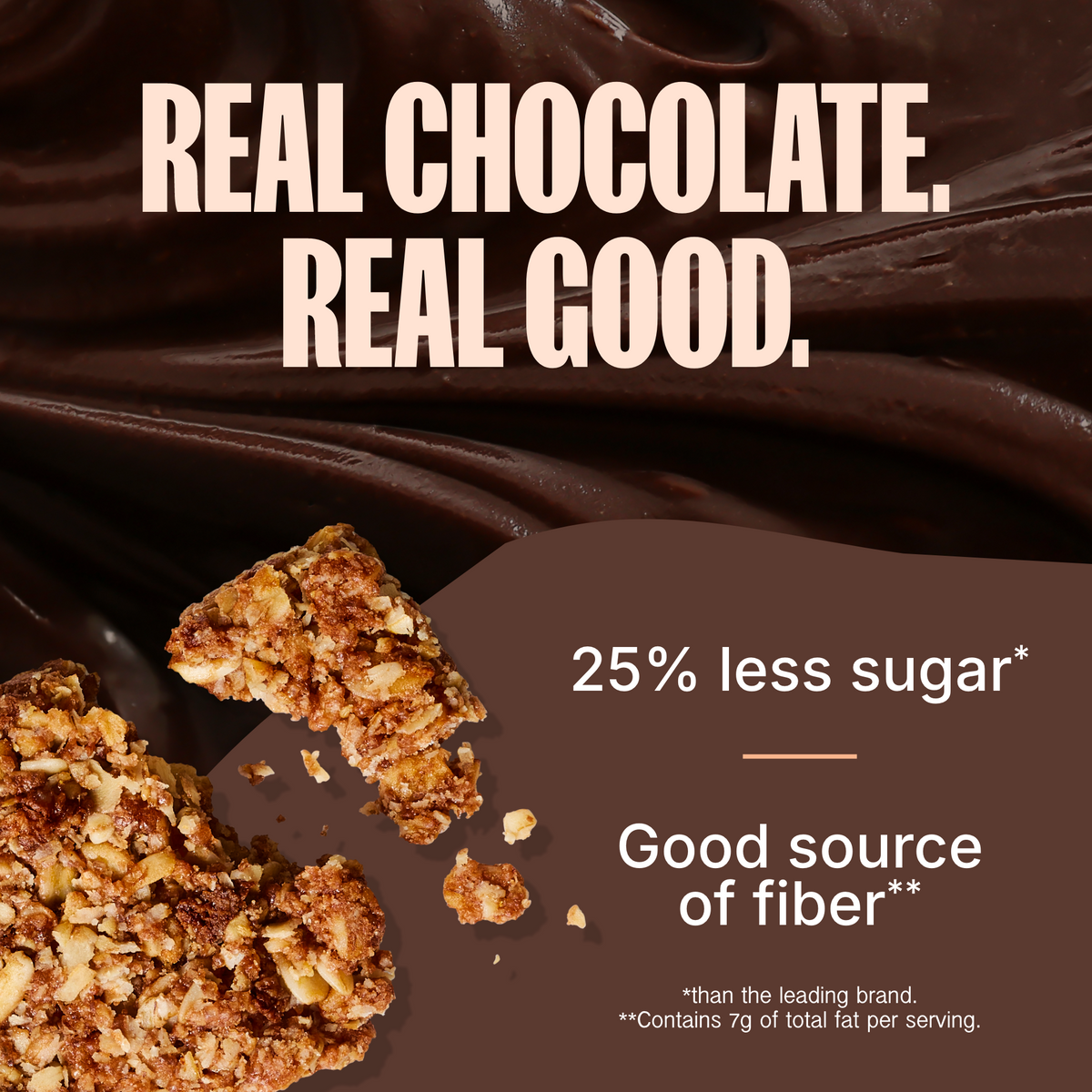 Crunchy Granola Squares - Oats & Dark Chocolate